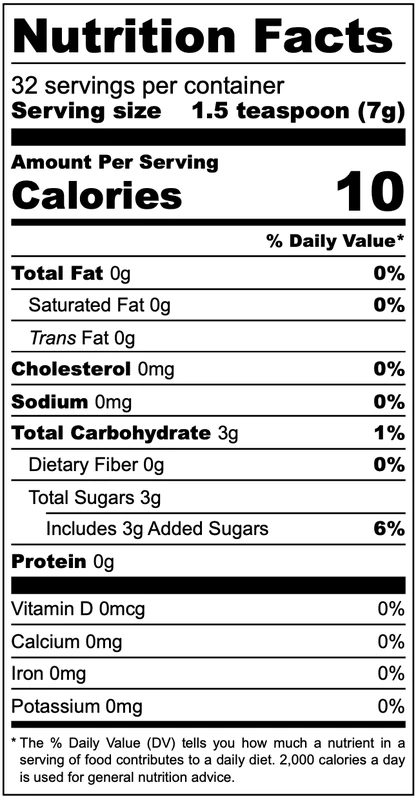 Margaheata Swicy Syrup Nutrition Facts - 10 calories per serving